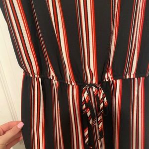 black red and white jumpsuit